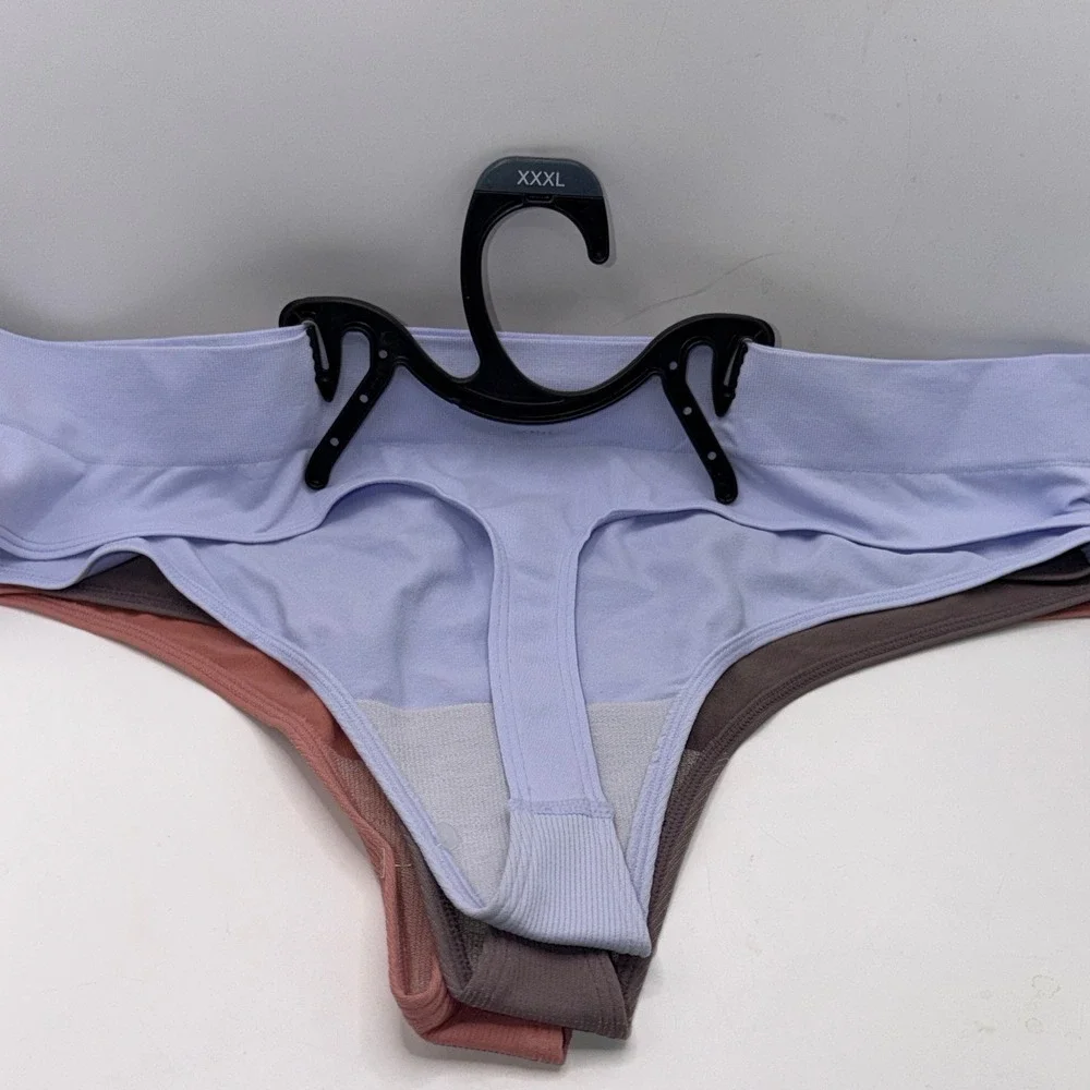 Jockey XXXL 3 Pack Soft Stretch Seamfree Thong Underwear Plus Comfort Basics